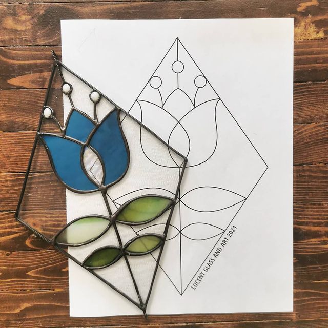 stained-glass-project-kits-tagged-stained-glass-pattern-lucent-glass for Printable Free Stained Glass Succulent Pattern Stained glass project kits – tagged