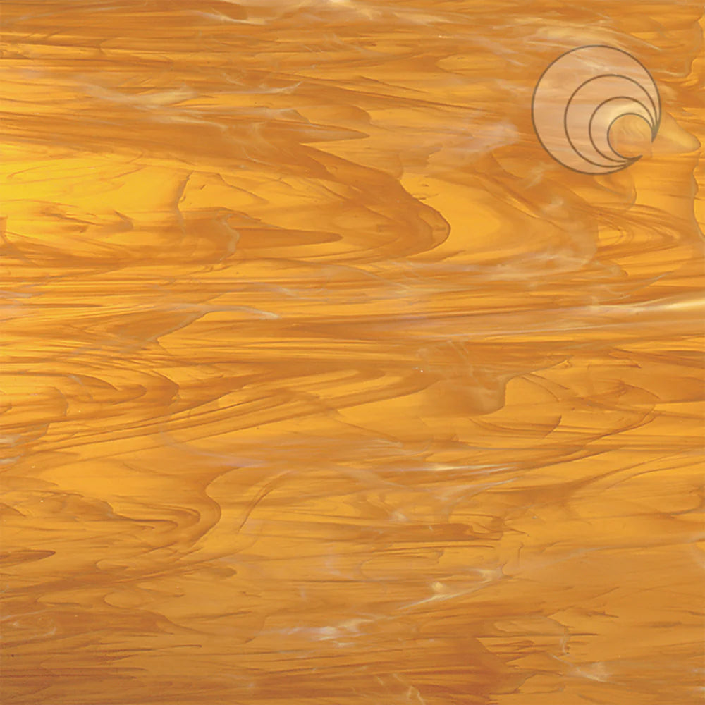 OGT 319-1S-F Light Amber/White, Wispy Smooth Fusible