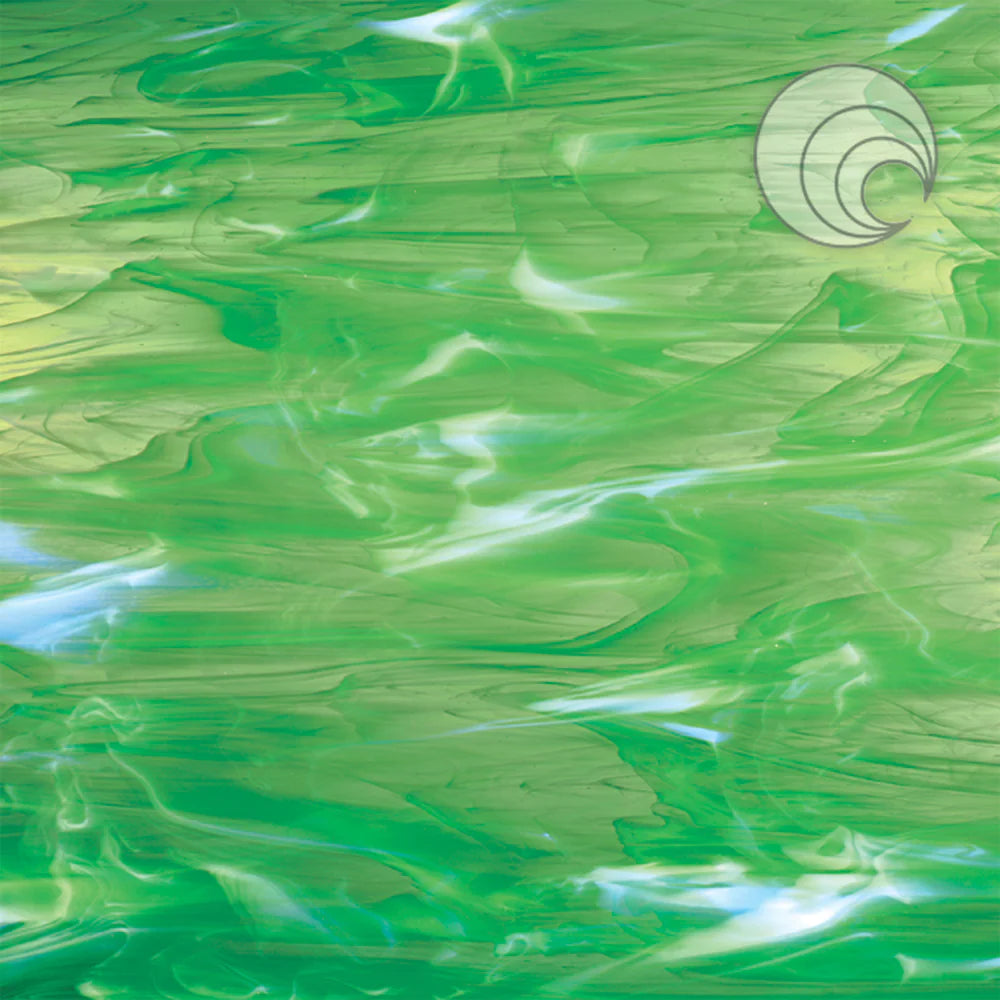 OGT 329-1S-F Pale Green/White, Wispy Smooth Fusible