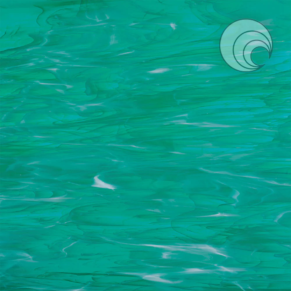OGT 823-92S-F Teal Green/White, Wispy Smooth Fusible