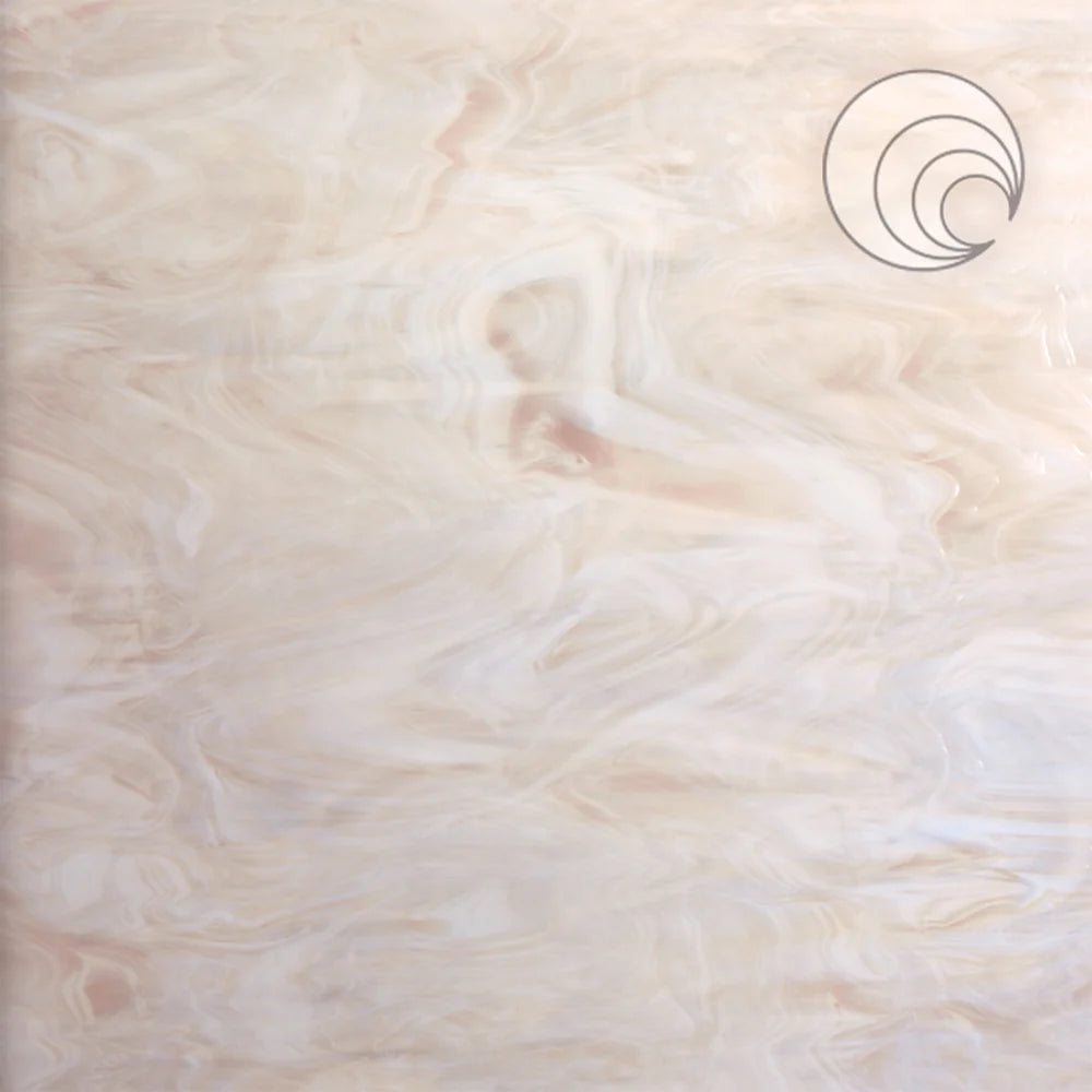 OGT 891-61S-F White/Pink Champagne Opal Smooth Fusible