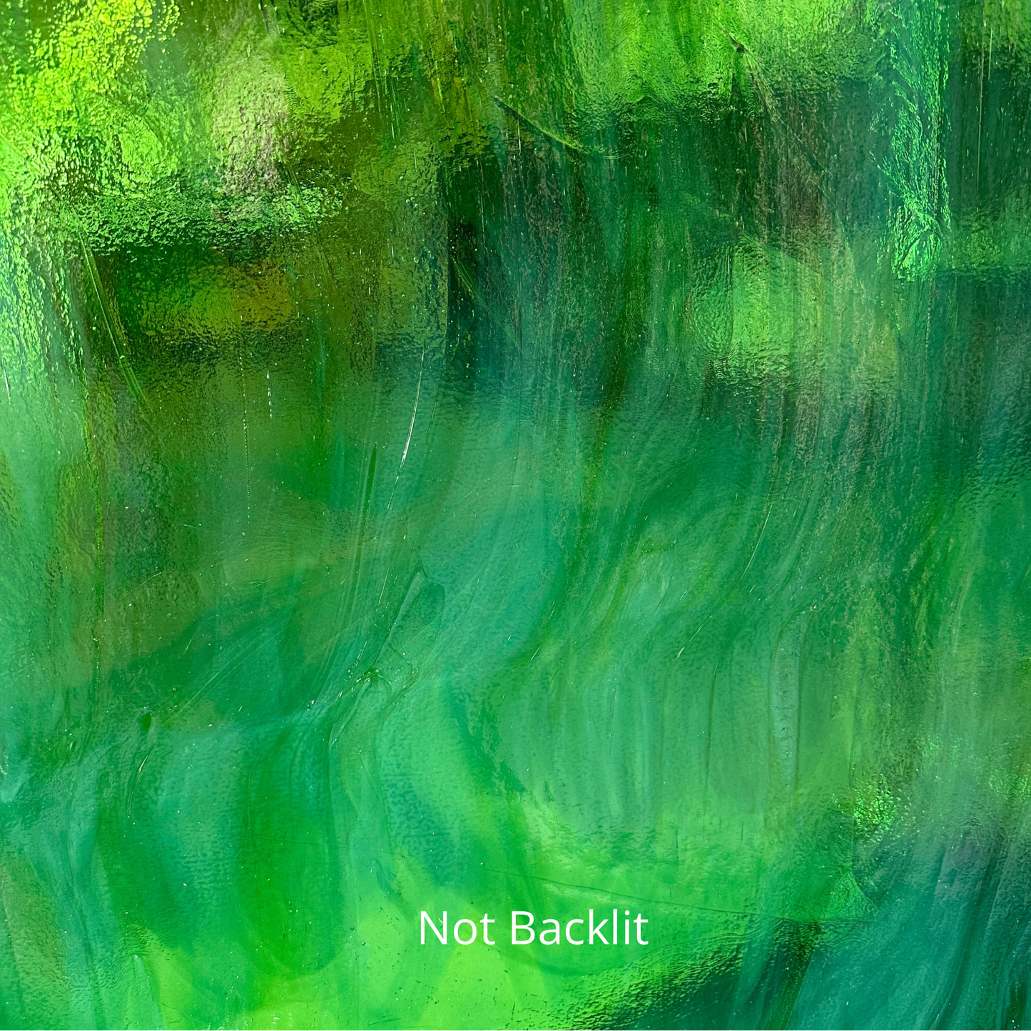 Green translucent art glass.