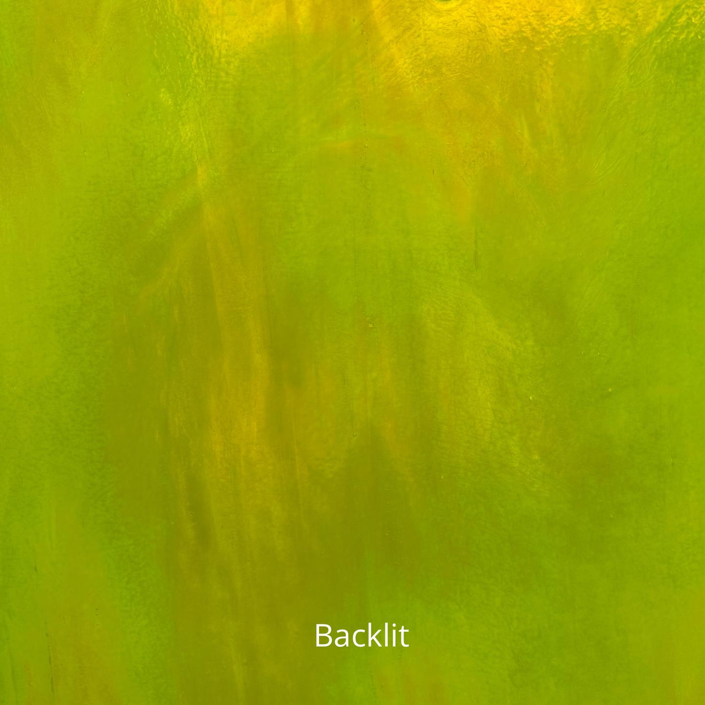 Lime green iridescent glass.
