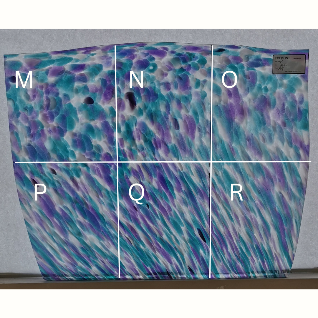 Fremont 266 Purple and blue frit on clear