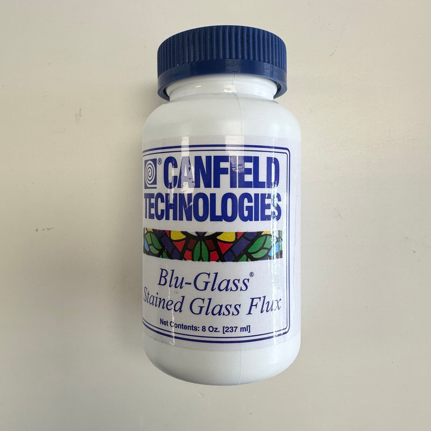 Canfield Blu-Glass flux bottle 8oz.