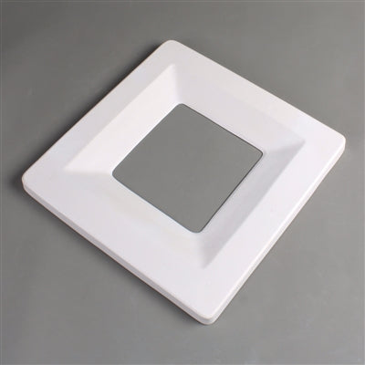 A square shelf ring mold for glass fusing.