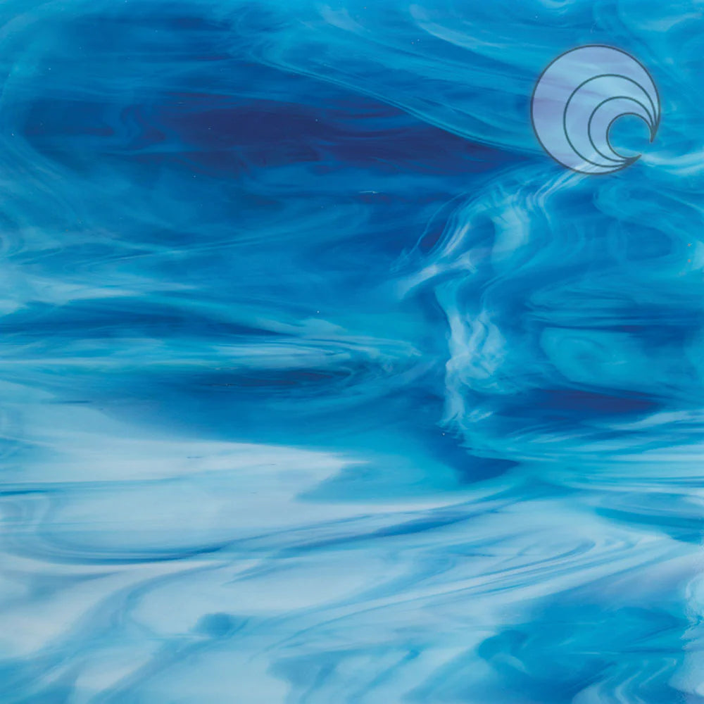 OGT 833-73S-F Deep Aqua/White "Cyan" Smooth Fusible