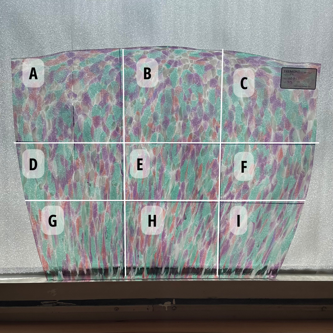 Fremont 1/18/21 SF Purple, pink, white and mint green frit