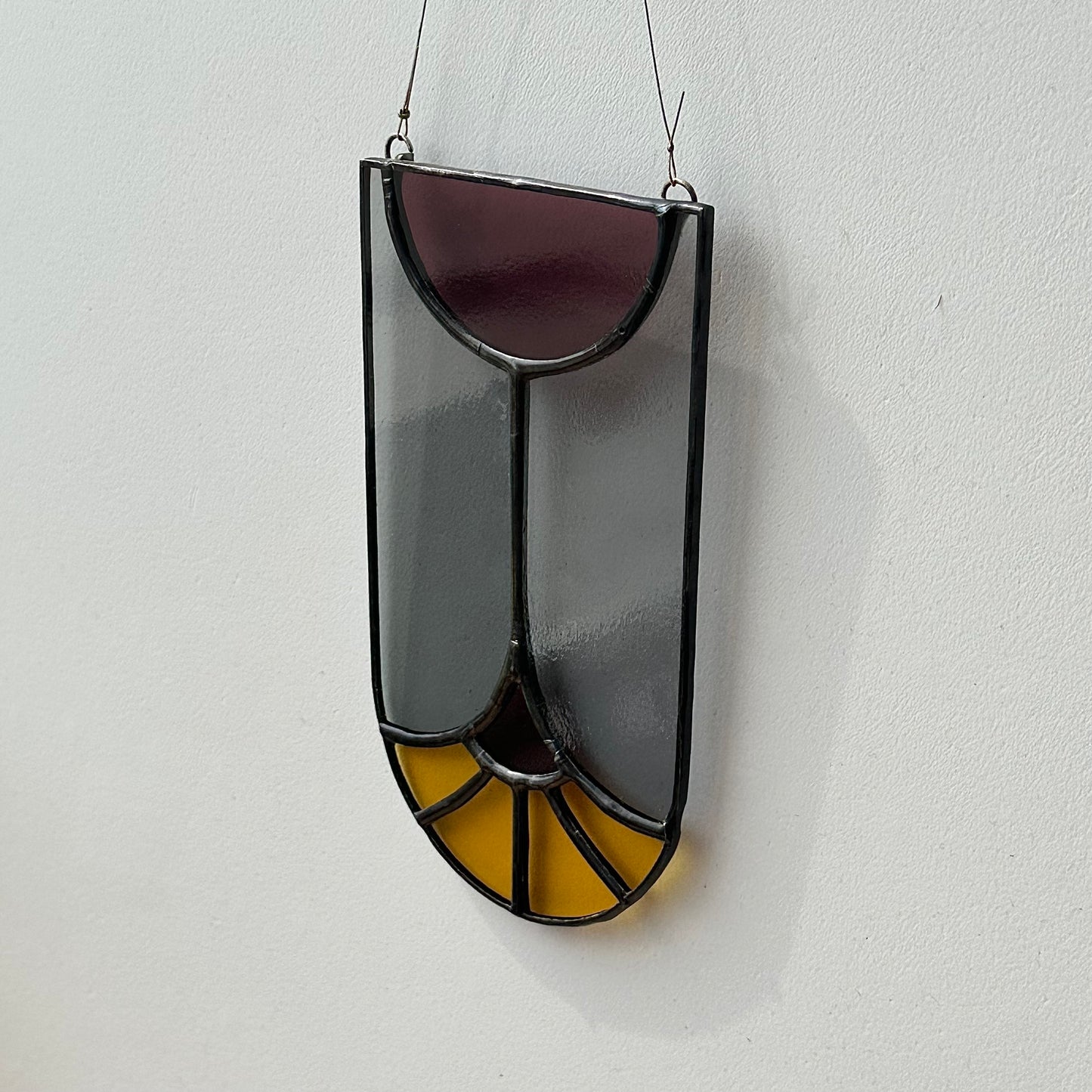 Geometric stained glass design.