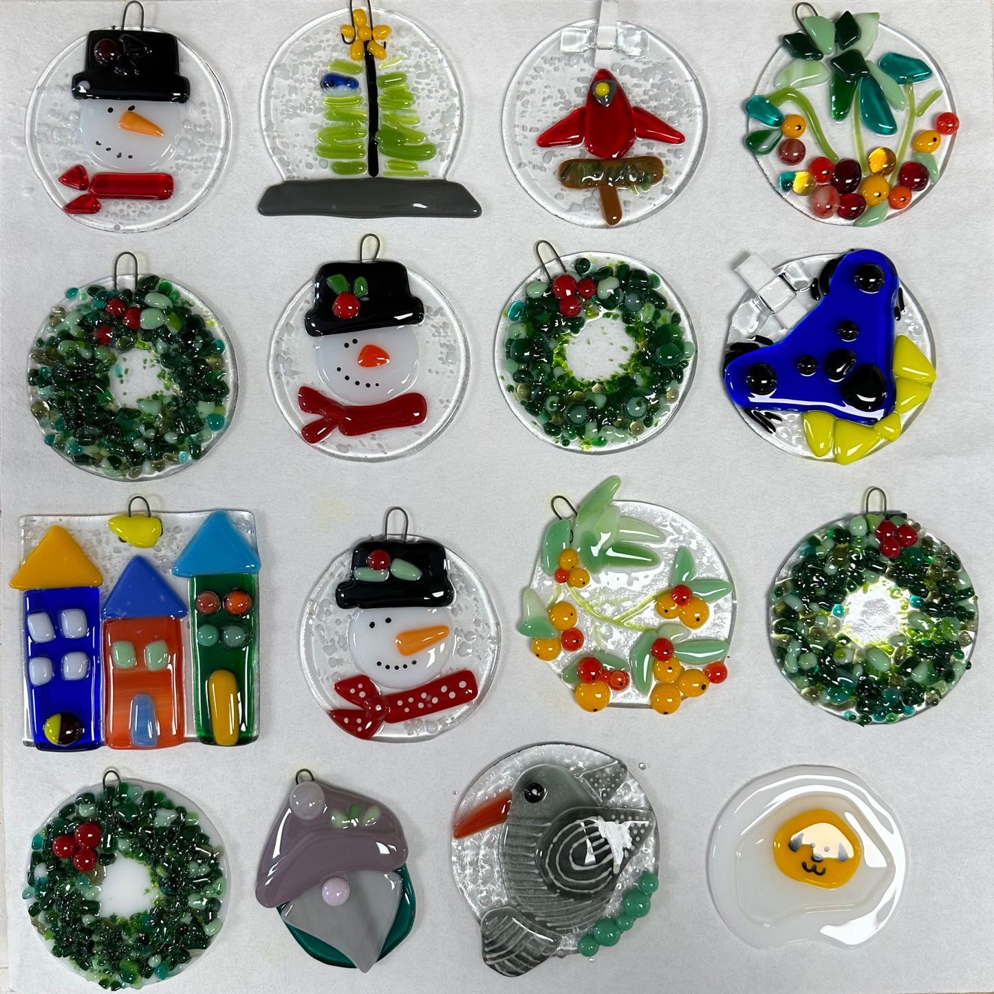 Fused Glass Christmas Ornament