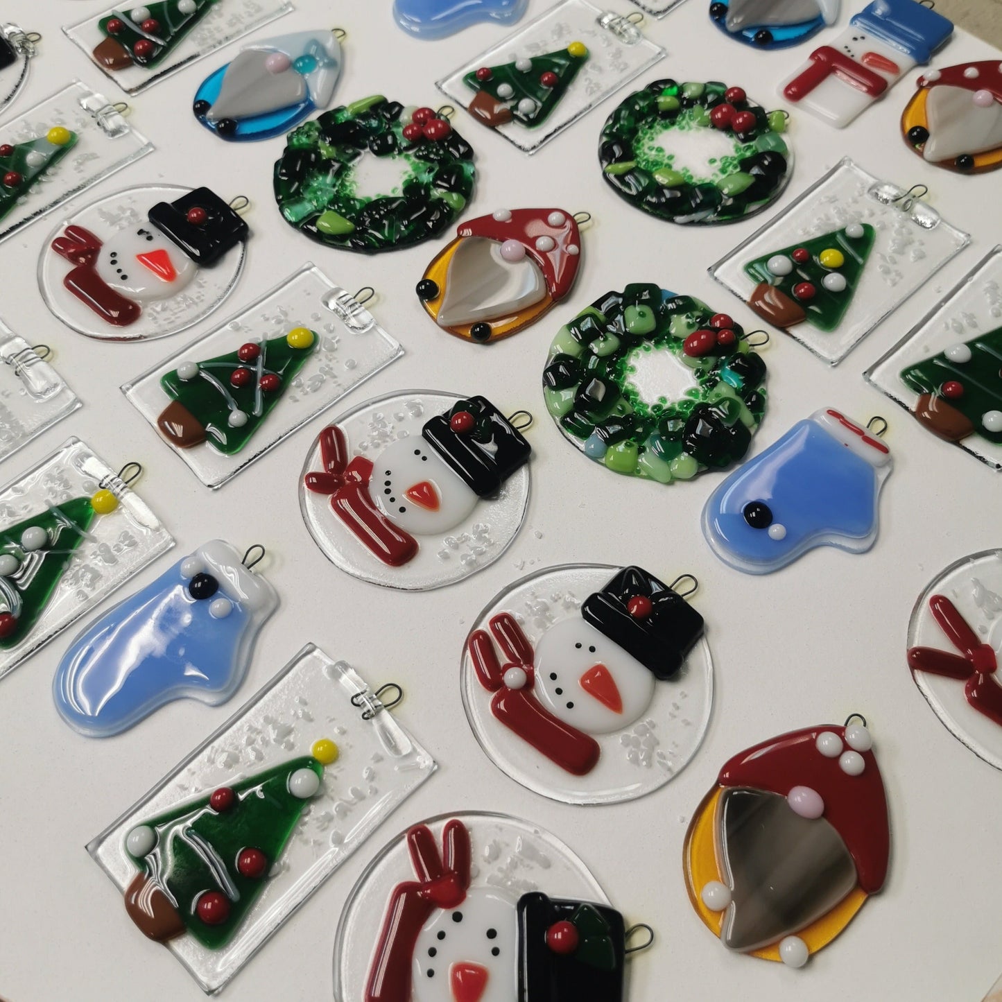 Fused Glass Christmas Ornament