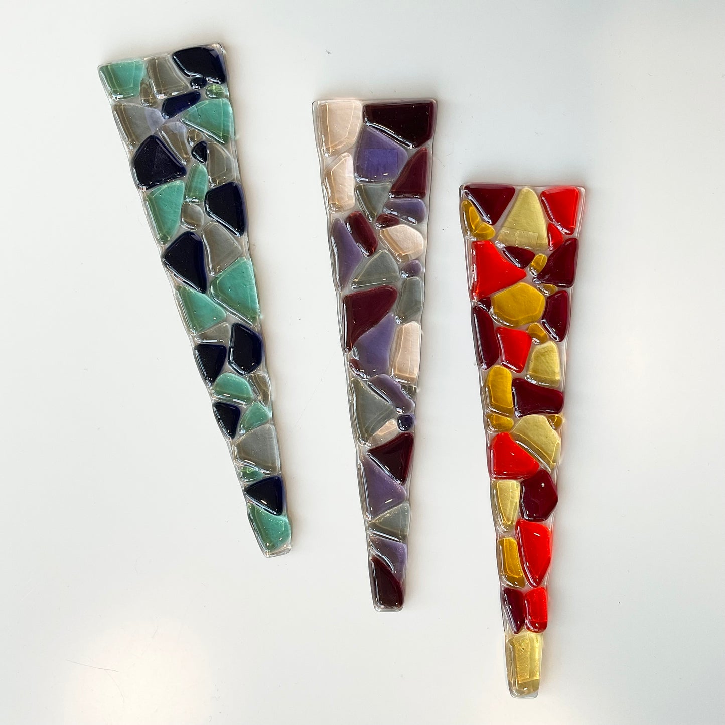 "Archean" Fused Glass Plant Stake