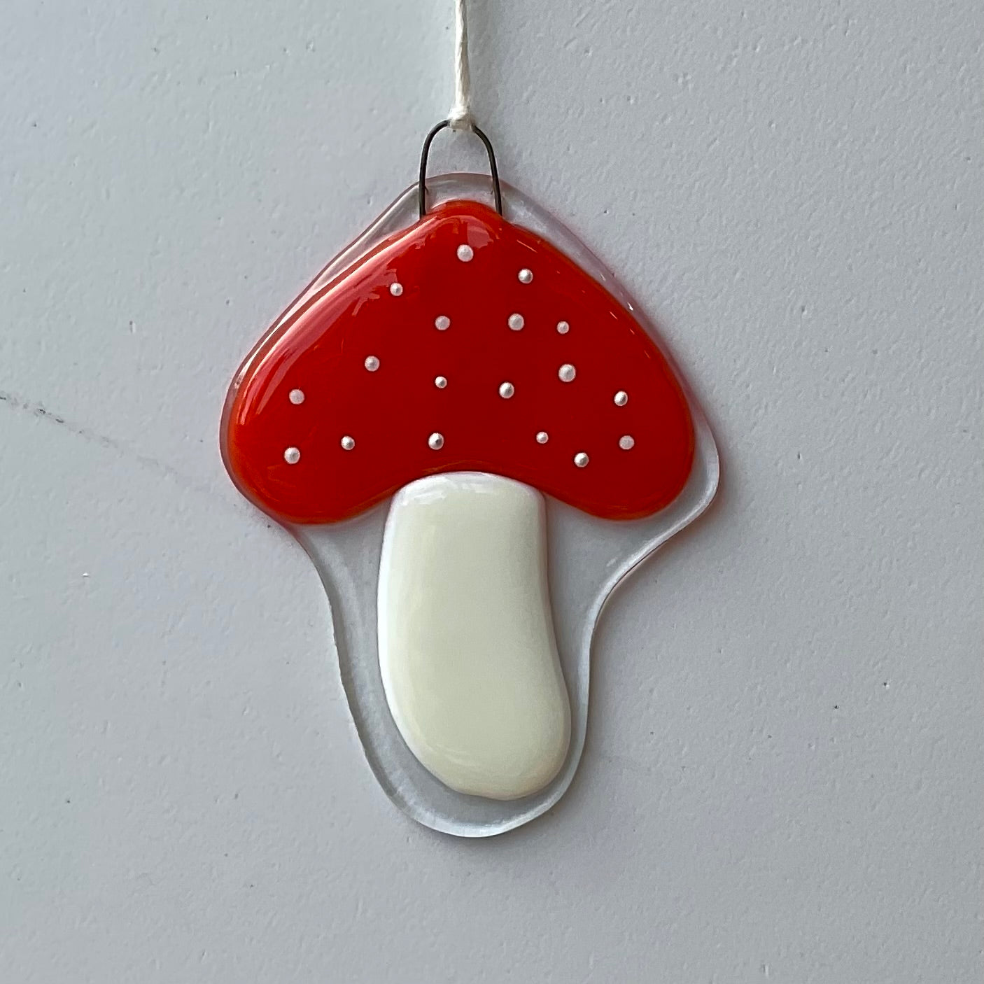 "Mushrooms" Fused Glass Ornament
