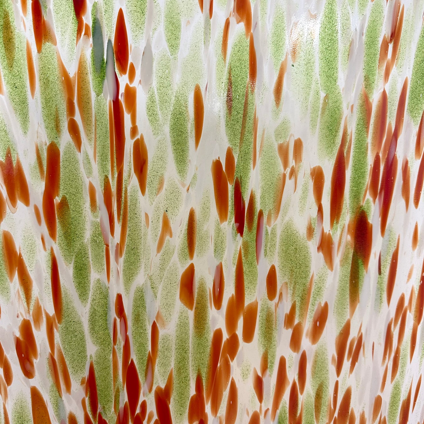 OGT Fiesta - Green Aventurine, Red and White Spirit on Clear