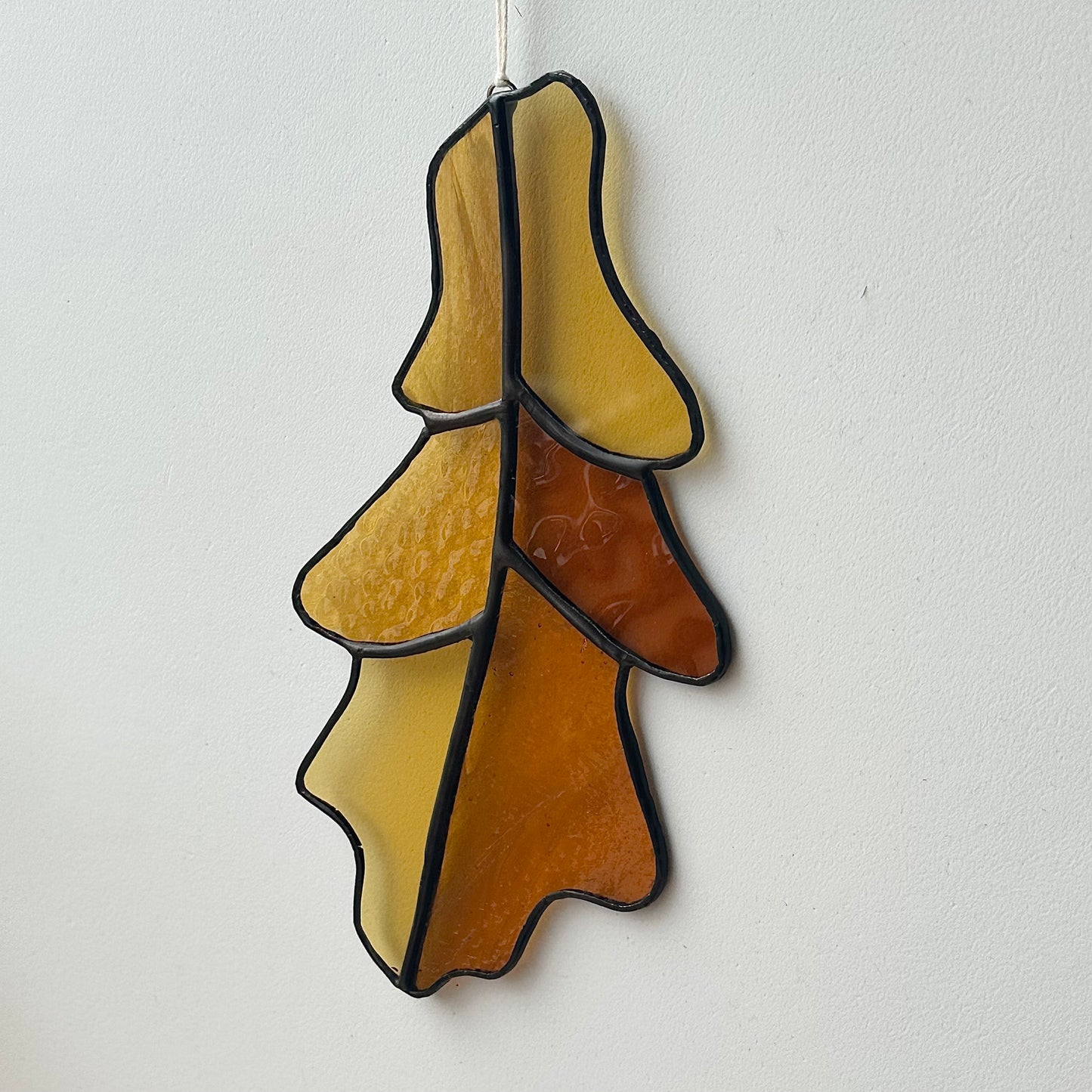 "Oak Leaf" Stained Glass Suncatcher