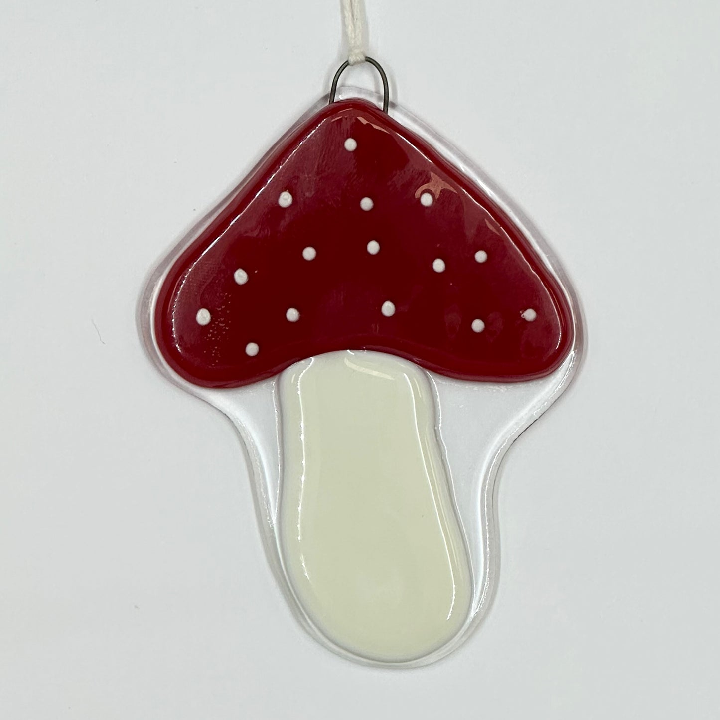"Mushrooms" Fused Glass Ornament