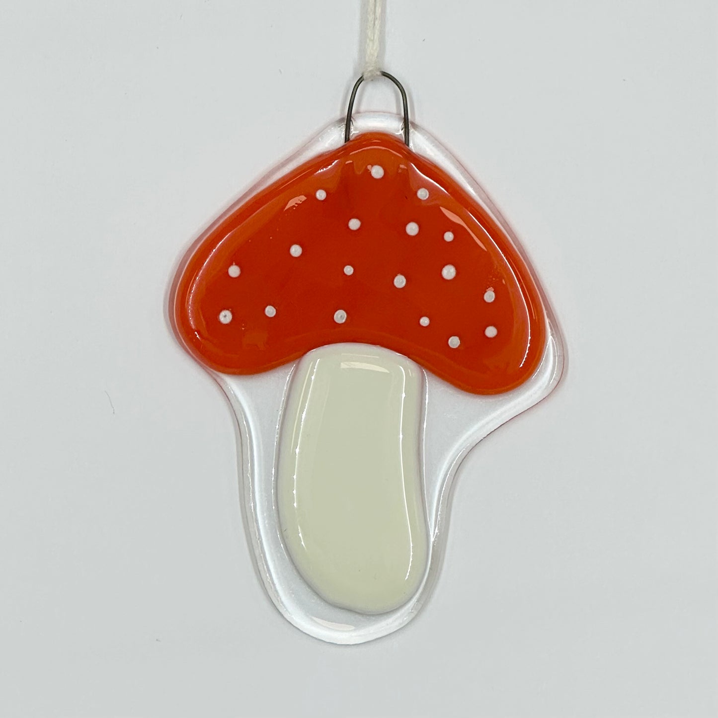 "Mushrooms" Fused Glass Ornament