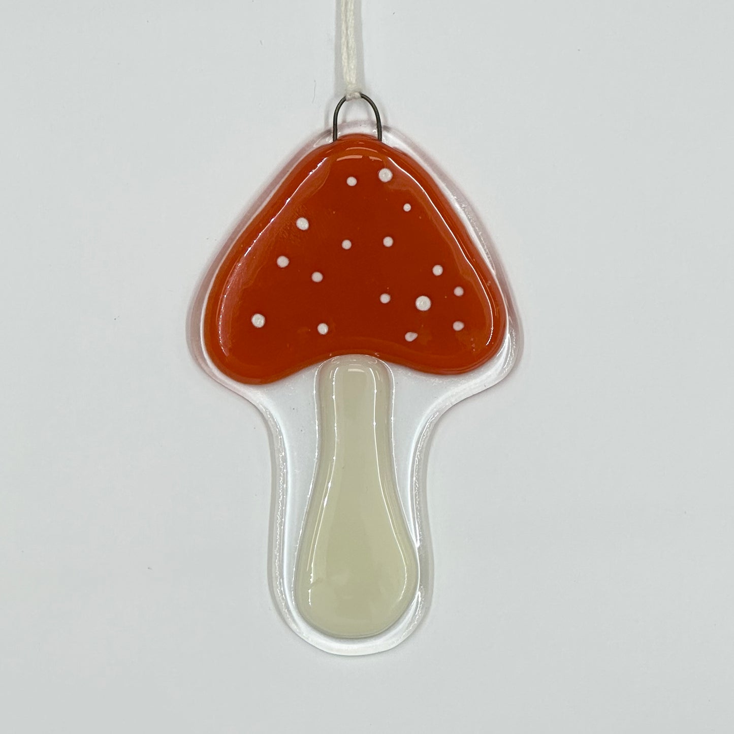 "Mushrooms" Fused Glass Ornament