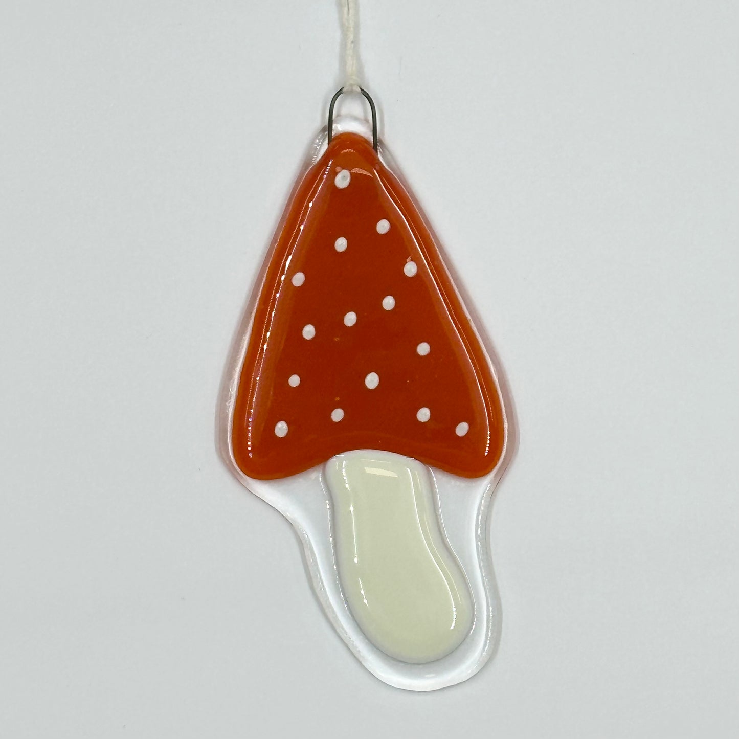 "Mushrooms" Fused Glass Ornament