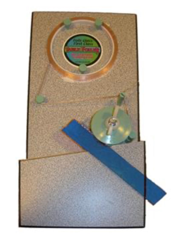 Stained glass foiling machine.