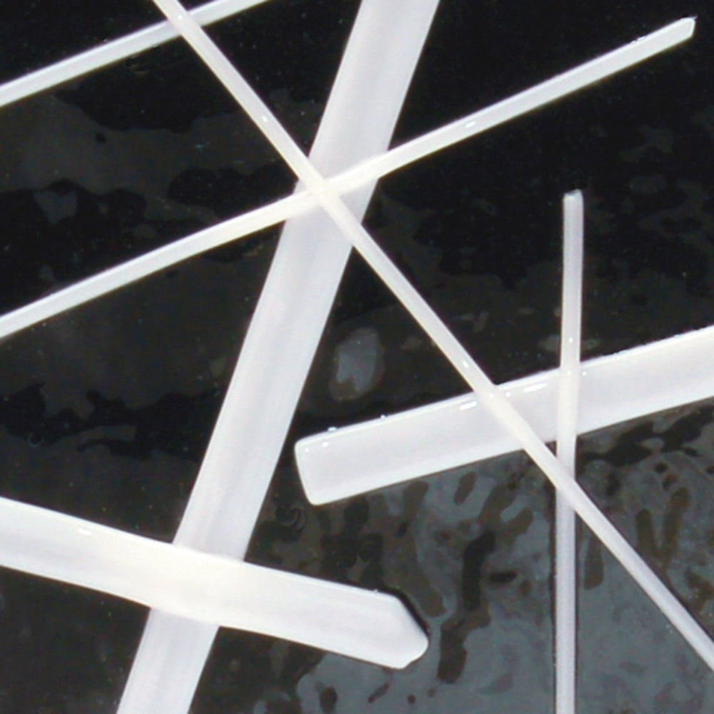 White glass noodle for fused glass projects.