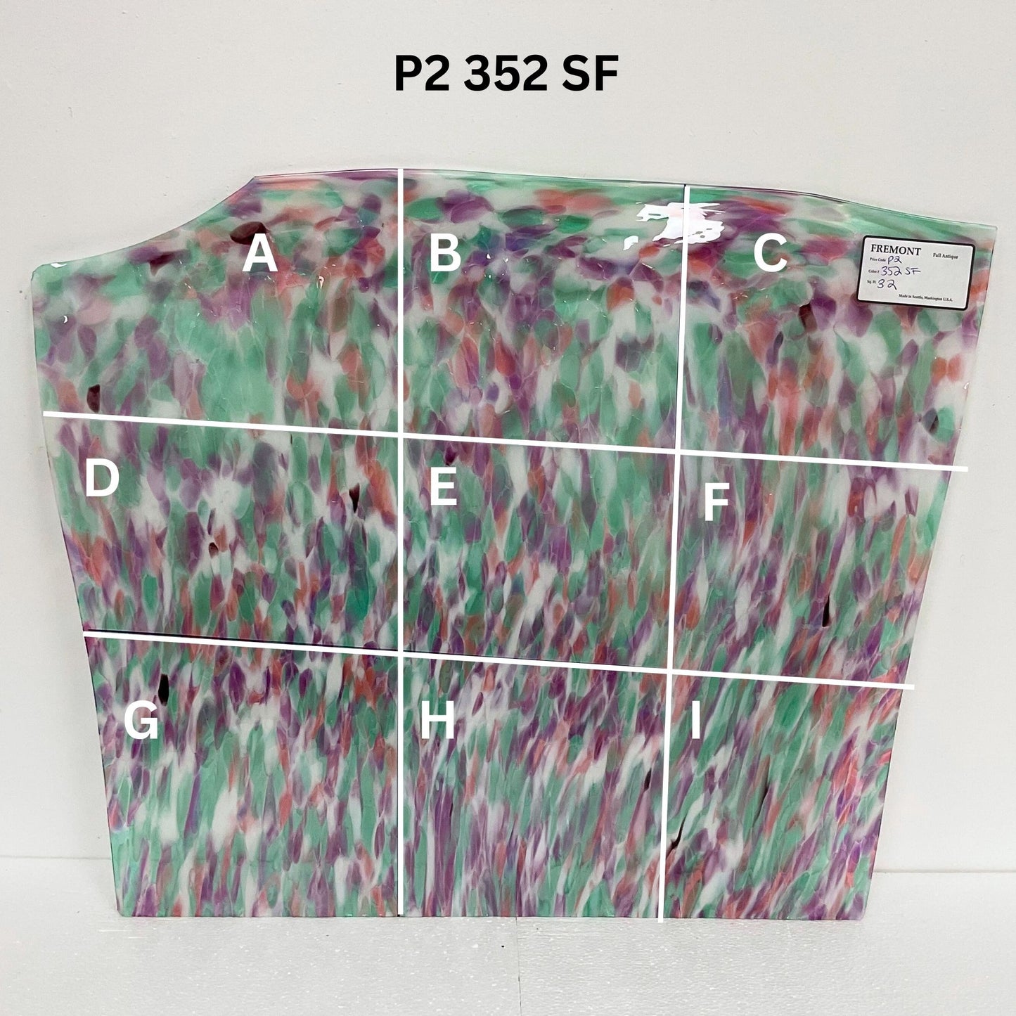 Fremont P2 352SF Pink, Purple & Teal Frit