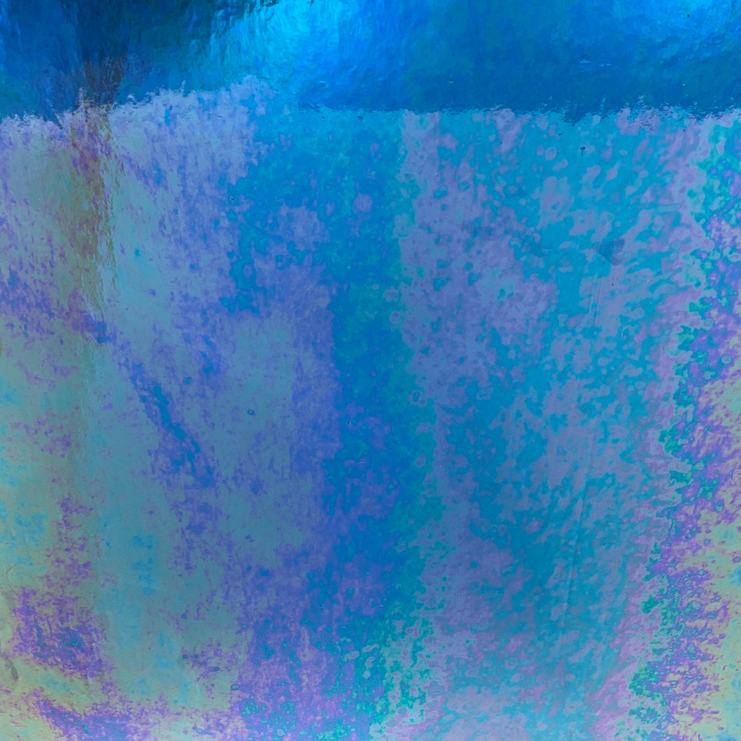 PW 342DR IR Dark Copper Blue Double Rolled Cathedral Iridescent