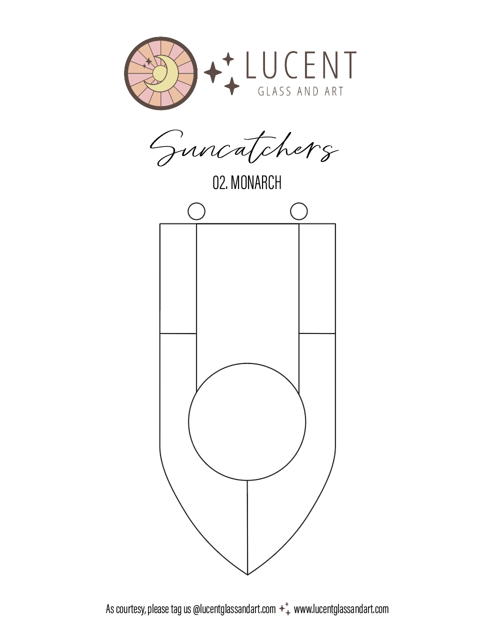 Monarch suncatcher PDF pattern