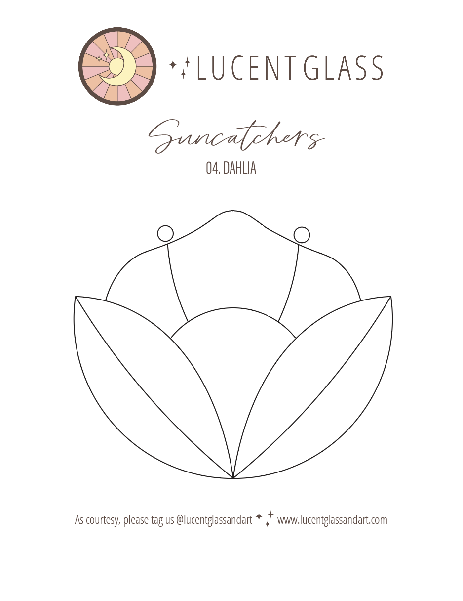 Dahlia suncatcher PDF pattern
