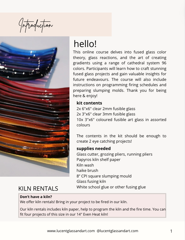 Fused Glass Colour Theory PDF & Kit