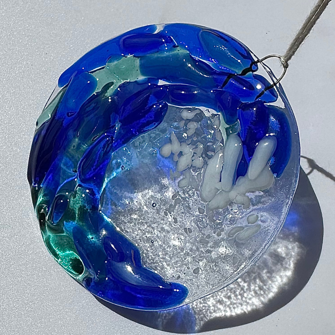 "Seven Seas" Fused Glass Ornament