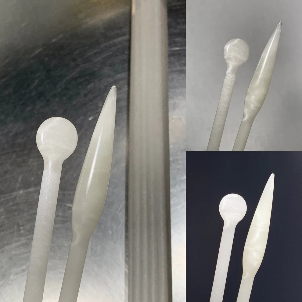 Greasy Glass White Satin Glass Rods (UV)