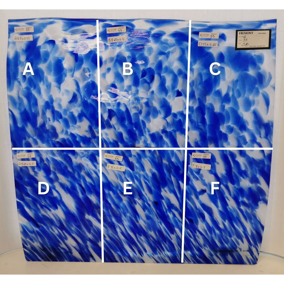 Fremont 33 Dark blue and white frit