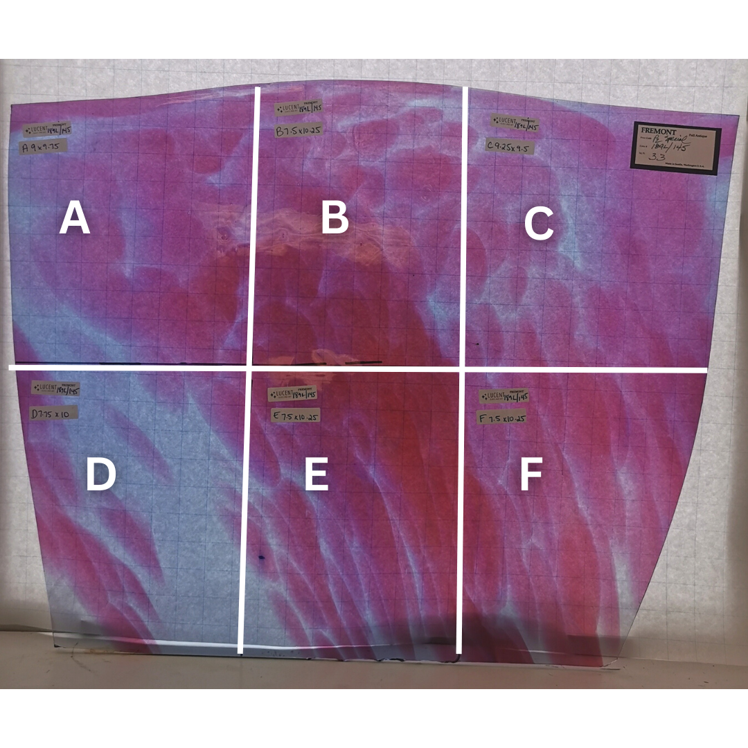 Fremont 189L/145 Special Pink on Indigo frit glass