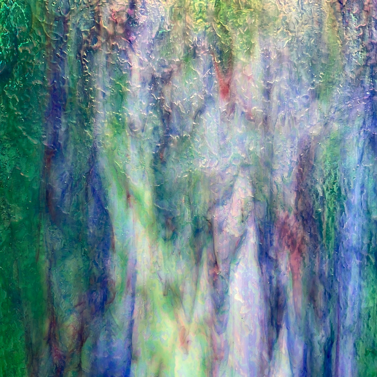 U-65-85 IR Blue, sea green, gold pink & purple iridescent