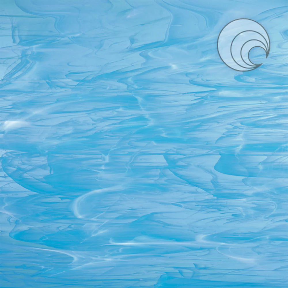 OGT 833-91S-F Sky Blue/White, Wispy Smooth Fusible