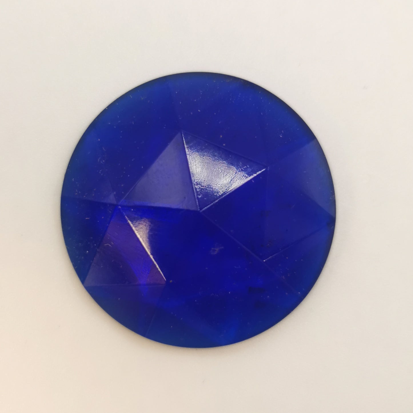 Sapphire Faceted Glass Jewel