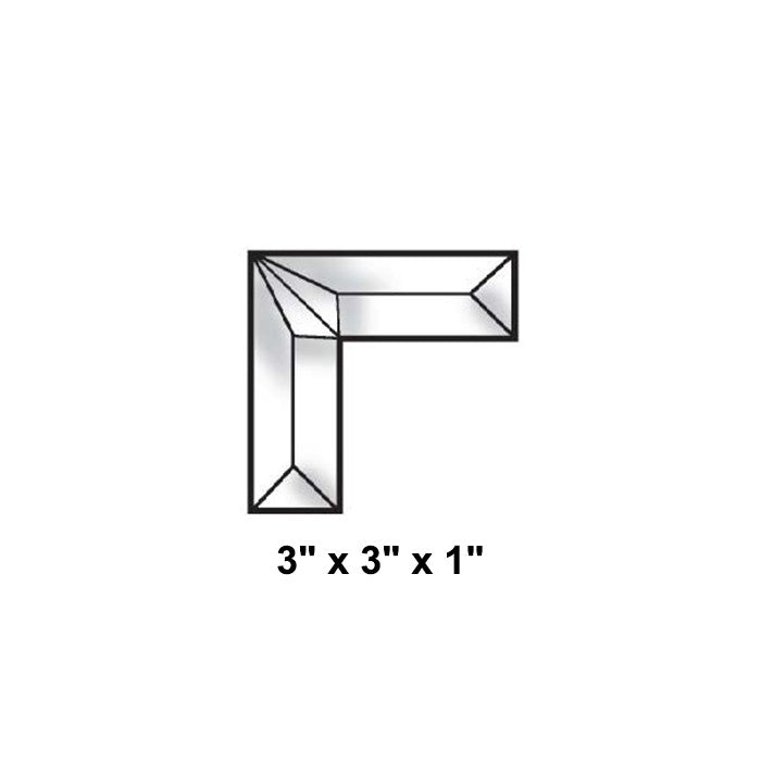 BC 435 3”X3”X1 Corner bevels 8pcs