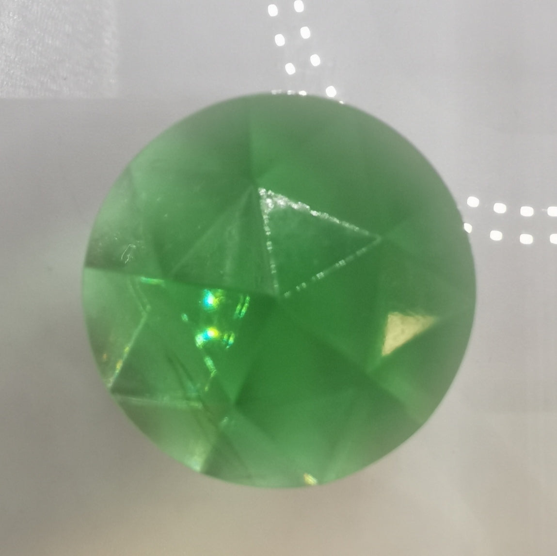 Light Green Faceted Jewel