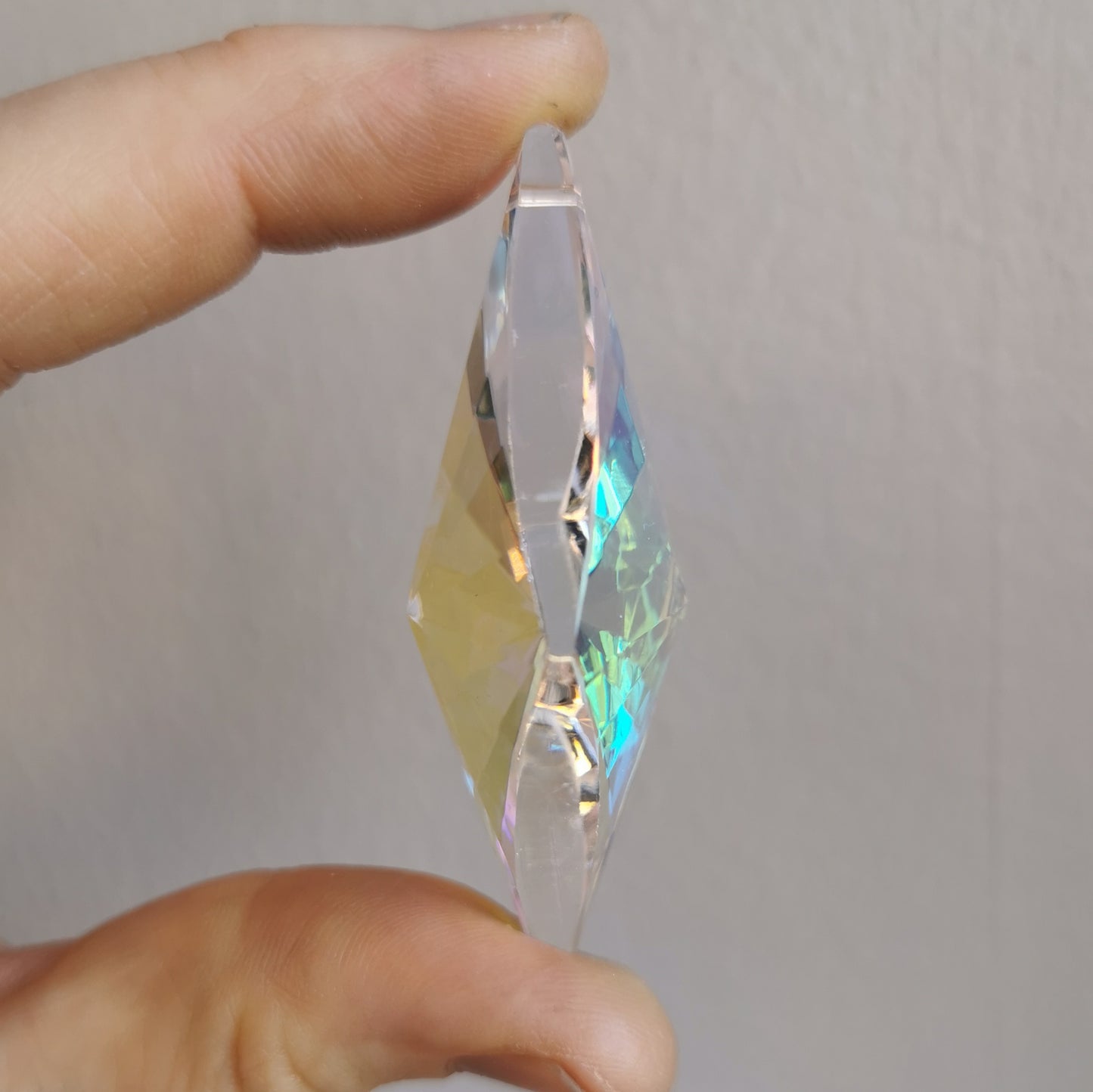 Large Faceted Glass Prism