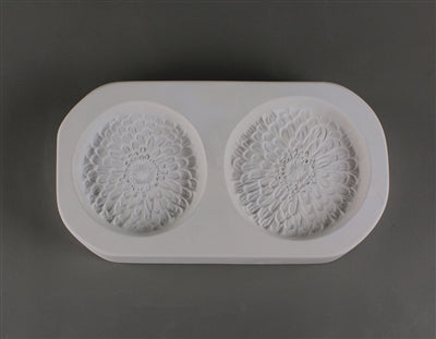 LF 158 Two Zinnias mold 5x8"