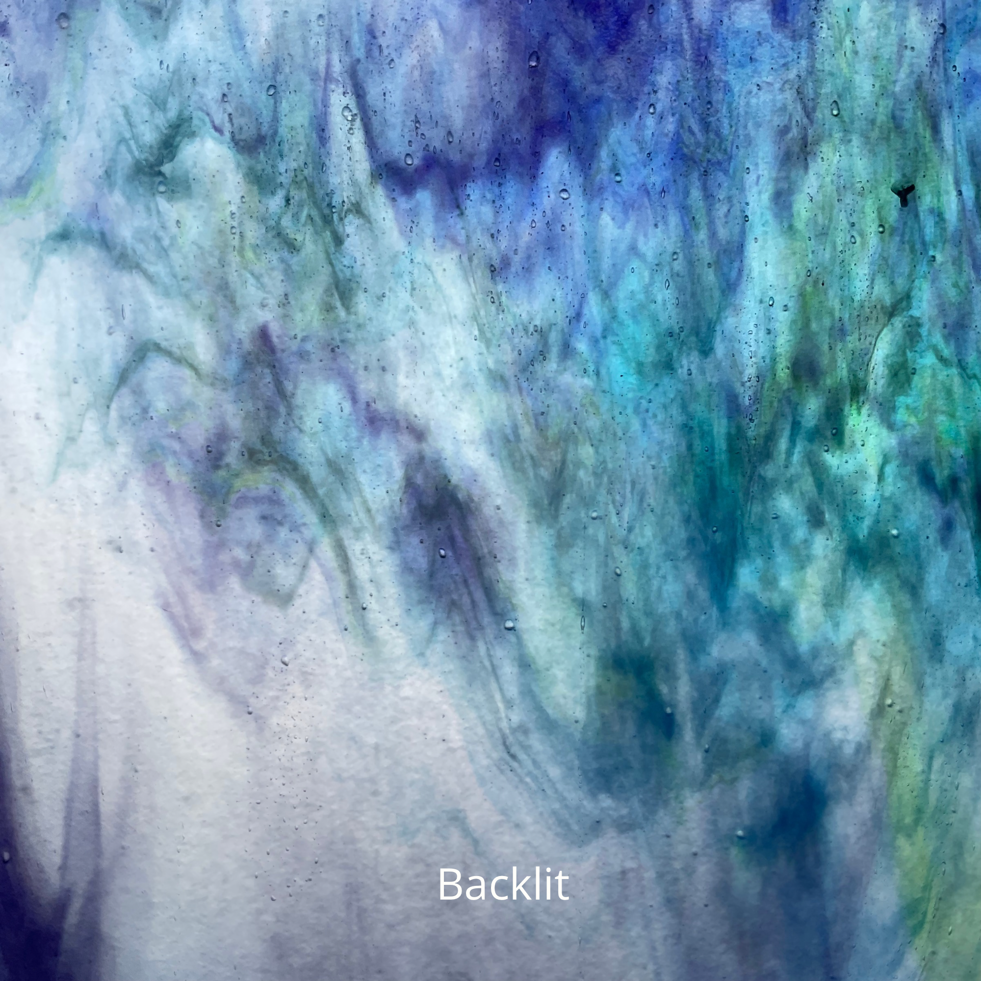 YO 1634SP Ice White, Green, Blue & Purple – Lucent Glass