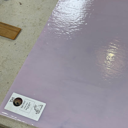 Pink opal art glass.