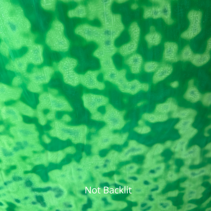 Mint green mottled art glass.