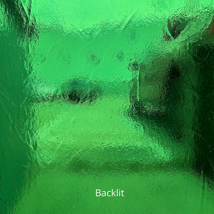 Green sheet glass for stained glass.