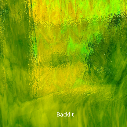 Green translucent art glass.