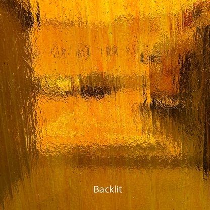 Orange art glass.