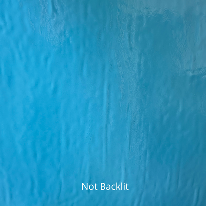 Baby blue opal art glass.