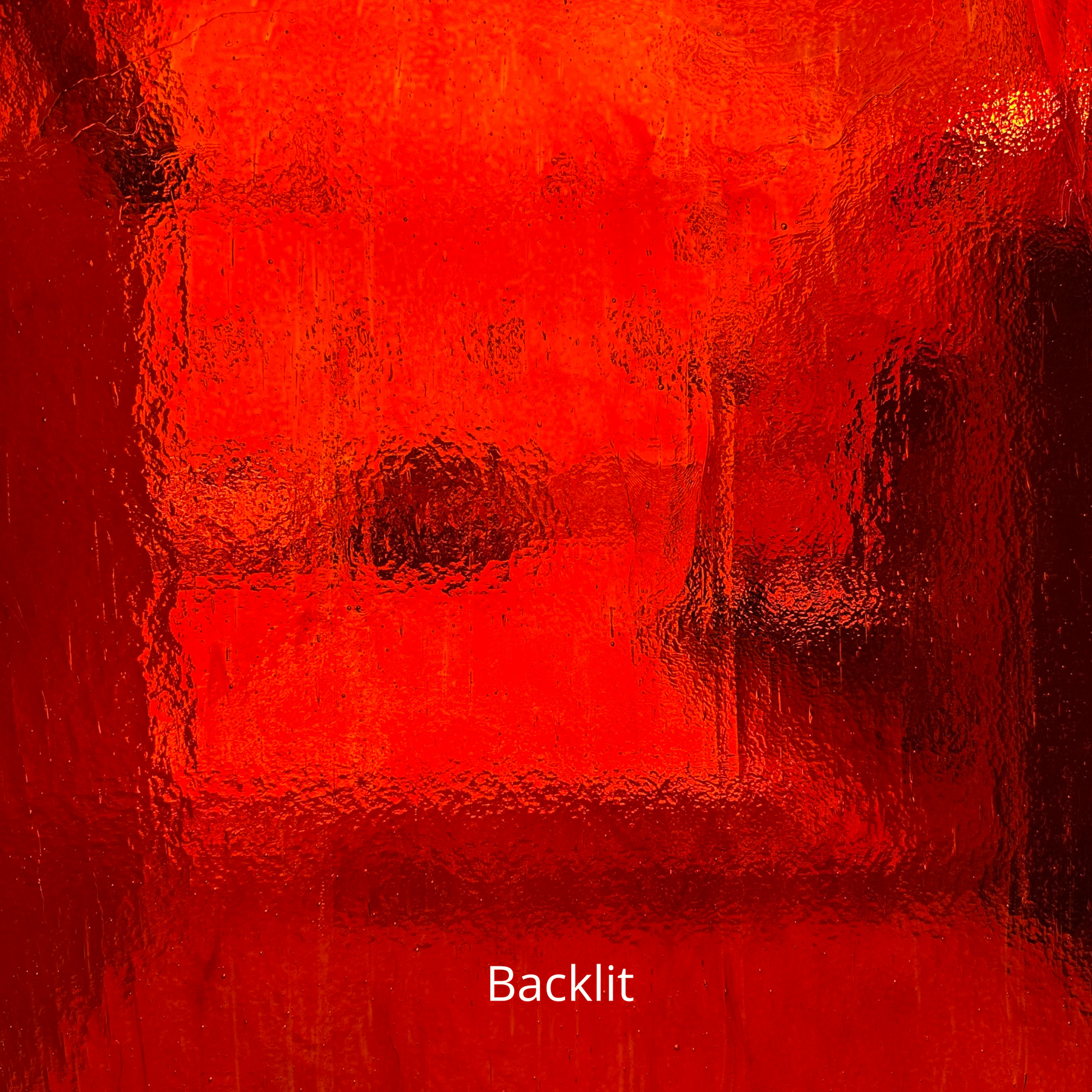 Red fusible translucent glass.