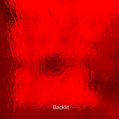 Red art glass.